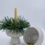 Κασπώ κεραμικό λευκό με πόδι