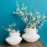 Κεραμικό κασπώ λευκό με λαβές